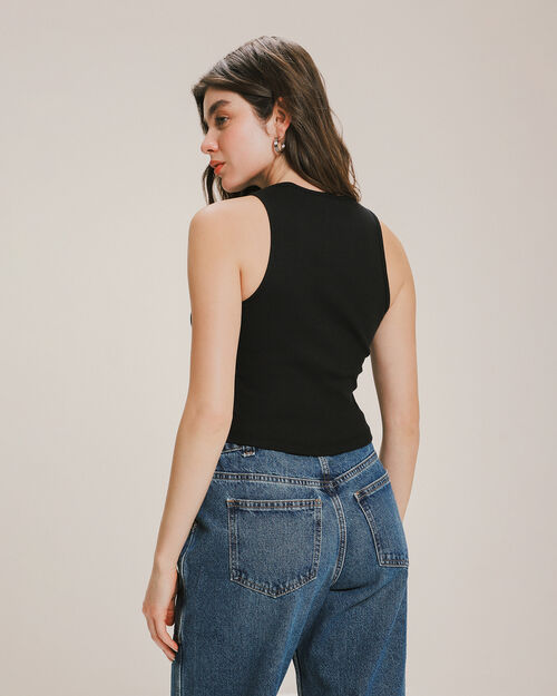 Tank Top Rib Negro
